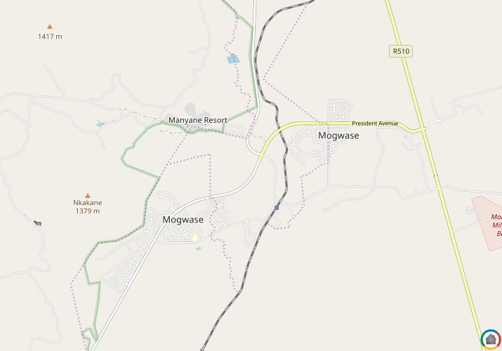 Map location of Mogwase